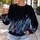 Colorful Starlit Christmas Tree Scene for Festive Winter Celebrations and Holiday Nights All-over Print Knitted Sweater - 5