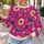 Oversized Magenta Daisy Blooms For Colorful Autumn Outings And Everyday Wear For Women All-over Print Knitted Sweater - 5