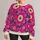 Oversized Magenta Daisy Blooms For Colorful Autumn Outings And Everyday Wear For Women All-over Print Knitted Sweater - 1
