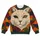 Feline Face Patchwork Art for Bold Autumn Outfits and Everyday Creative Style All-over Print Knitted Sweater - 4