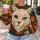 Feline Face Patchwork Art for Bold Autumn Outfits and Everyday Creative Style All-over Print Knitted Sweater - 5