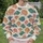 Rust And Teal Abstract Motifs For Creative Everyday Style And Artful Wardrobes All-over Print Knitted Sweater - 6