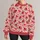 Blush Pink Roses And Red Bows For Cozy Autumn Days And Romantic Everyday Style All-over Print Knitted Sweater - 1