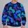 Abstract Blue Teal Camo Shapes for Bold Autumn Citywear and Creative Women All-over Print Knitted Sweater - 2