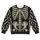 Ivory Skeleton Bones on Charcoal for Halloween Nights and Alternative Style All-over Print Knitted Sweater - 4
