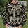 Ivory Skeleton Bones on Charcoal for Halloween Nights and Alternative Style All-over Print Knitted Sweater - 6