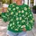 Emerald Green Wildflower Blooms for Garden Walks and Relaxed Everyday Style All-over Print Knitted Sweater - 5