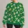 Emerald Green Wildflower Blooms for Garden Walks and Relaxed Everyday Style All-over Print Knitted Sweater - 1