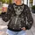Ivory Floral Sugar Skull With Purple Roses for Halloween Parties and Autumn Celebrations All-over Print Knitted Sweater - 5