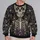 Ivory Floral Sugar Skull With Purple Roses for Halloween Parties and Autumn Celebrations All-over Print Knitted Sweater - 2