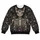 Ivory Floral Sugar Skull With Purple Roses for Halloween Parties and Autumn Celebrations All-over Print Knitted Sweater - 4