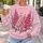 Pink Christmas Trees for Merry Holiday Celebrations and Cheerful Seasonal Gatherings All-over Print Knitted Sweater - 5