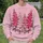 Pink Christmas Trees for Merry Holiday Celebrations and Cheerful Seasonal Gatherings All-over Print Knitted Sweater - 6