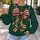 Candy Cane Stethoscope Bow for Christmas Holiday Cheer for Nurses and Healthcare Teams All-over Print Knitted Sweater - 5