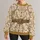 Ivory Gold Angel Wings and Feathered Costume for Christmas Holiday Parties All-over Print Knitted Sweater - 1