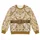 Ivory Gold Angel Wings and Feathered Costume for Christmas Holiday Parties All-over Print Knitted Sweater - 4