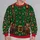 Elf Toymaker Belt and Teddy Bear Gifts for Christmas Parties and Festive Holiday Gatherings All-over Print Knitted Sweater - 2