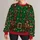 Elf Toymaker Belt and Teddy Bear Gifts for Christmas Parties and Festive Holiday Gatherings All-over Print Knitted Sweater - 1