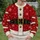 Red Santa Suit With Faux Fur Trim for Christmas Parties and Holiday Celebrations All-over Print Knitted Sweater - 6
