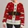 Red Santa Suit With Faux Fur Trim for Christmas Parties and Holiday Celebrations All-over Print Knitted Sweater - 1