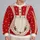 Red Holly Apron Costume Look for Christmas Parties and Festive Holiday Celebrations All-over Print Knitted Sweater - 2