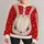Red Holly Apron Costume Look for Christmas Parties and Festive Holiday Celebrations All-over Print Knitted Sweater - 1