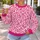 Rose Pink Animal Spots for Bright Everyday Style and Spring Outings All-over Print Knitted Sweater - 5