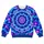 Blue Violet Mandala Tie-Dye for Bohemian Spring and Autumn Everyday Style for Women All-over Print Knitted Sweater - 4