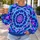 Blue Violet Mandala Tie-Dye for Bohemian Spring and Autumn Everyday Style for Women All-over Print Knitted Sweater - 5