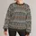 Teal And Taupe Nordic Geometric Motifs For Cozy Autumn Weekends And Everyday Wear All-over Print Knitted Sweater - 1