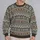 Teal And Taupe Nordic Geometric Motifs For Cozy Autumn Weekends And Everyday Wear All-over Print Knitted Sweater - 2