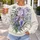 Lavender Iris Bouquet for Spring Garden Days and Soft Everyday Elegance All-over Print Knitted Sweater - 5