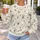 Golden Dandelion Botanicals for Artful Autumn Outings and Relaxed Everyday Style All-over Print Knitted Sweater - 5
