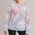 Pink Blue Floral Botanical Sweater Look for Spring Days and Everyday Wear All-over Print Knitted Sweater - 1