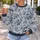 Ink Blue Floral Botanicals for Elegant Everyday Style and Spring Outings All-over Print Knitted Sweater - 5