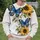 Blue Butterfly Sunflower Garden for Spring Outings and Everyday Wear All-over Print Knitted Sweater - 6