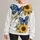 Blue Butterfly Sunflower Garden for Spring Outings and Everyday Wear All-over Print Knitted Sweater - 1
