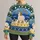 Curled-Horn Lamb Among Alpine Winter Bands for Cozy Cold-Weather Days Outdoors All-over Print Knitted Sweater - 1