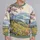 Spring Wildflower Mountain Meadow Scenery for Nature-Loving Everyday Outings and Travel All-over Print Knitted Sweater - 2