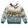 Coral Flamingos Wading in Blue Wetlands for Spring Outings and Nature-Loving Women All-over Print Knitted Sweater - 4