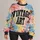 Vintage Art Splatter Aesthetic for Creative Weekends and Everyday Streetwear All-over Print Knitted Sweater - 1
