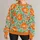 Orange Wildflowers and Green Leaves for Cheerful Spring Outings and Everyday Style All-over Print Knitted Sweater - 1