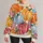 Watercolor Pumpkin Motif for Cozy Autumn Outings and Halloween Gatherings All-over Print Knitted Sweater - 1