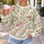 Watercolor Garden Blooms for Spring Outings and Relaxed Everyday Style for Women All-over Print Knitted Sweater - 5