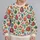 Colorful Sacred Hearts and Folk Botanicals for Casual Everyday Bohemian Style for Women All-over Print Knitted Sweater - 2