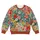 Colorful Folk Floral Patchwork for Spring Outings and Everyday Layering All-over Print Knitted Sweater - 4