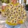Honeycomb Bees And Orange Blossoms For Artful Everyday Style And Nature Loving Women All-over Print Knitted Sweater - 5