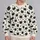 Black Cat Faces And Paw Hearts For Cozy Casual Days And Cat Lover Outings All-over Print Knitted Sweater - 2