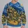 Swirling Night Village, Old-World Architecture And Harvest Fields For Creative Everyday Wear All-over Print Knitted Sweater - 2