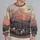 Sheep at a Spooky Farm Halloween Scene for Cozy Autumn Nights All-over Print Knitted Sweater - 2